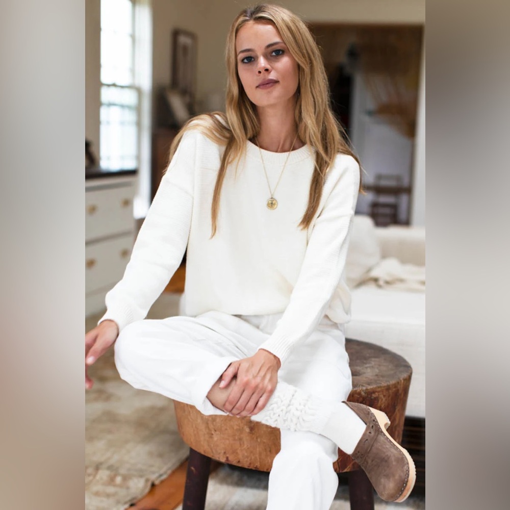 EMERSON FRY CAROLYN SWEATER - IVORY ORGANIC